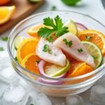 découvrez une recette facile et visuelle pour préparer un ceviche de dorade aux agrumes. un plat frais et savoureux, parfait pour épater vos invités avec des saveurs exquises et une présentation colorée.