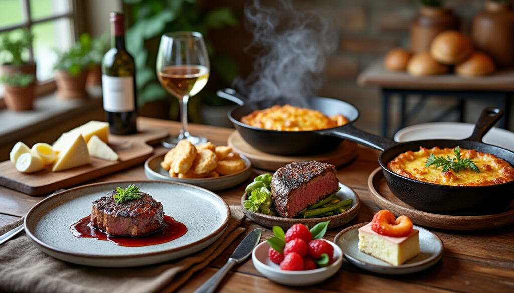 découvrez le menu 2025 du restaurant la grange : des spécialités savoureuses, des plats généreux et des gourmandises à partager.